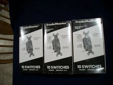Trademaster 3-Way Toggle Switch Electrical 15A 120V Light Almond 3 New 10 Packs 