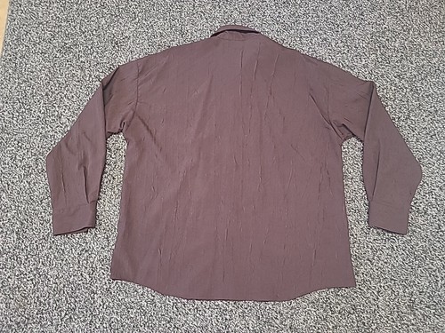 Monzini Collection Mens Long Sleeve Purple Polyester Vintage USA Made Size XXL - Picture 8 of 8