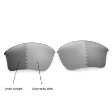 Walleva Polarized Transition Lens Black Rubber Kit for Oakley Half Jacket 2.0 XL
