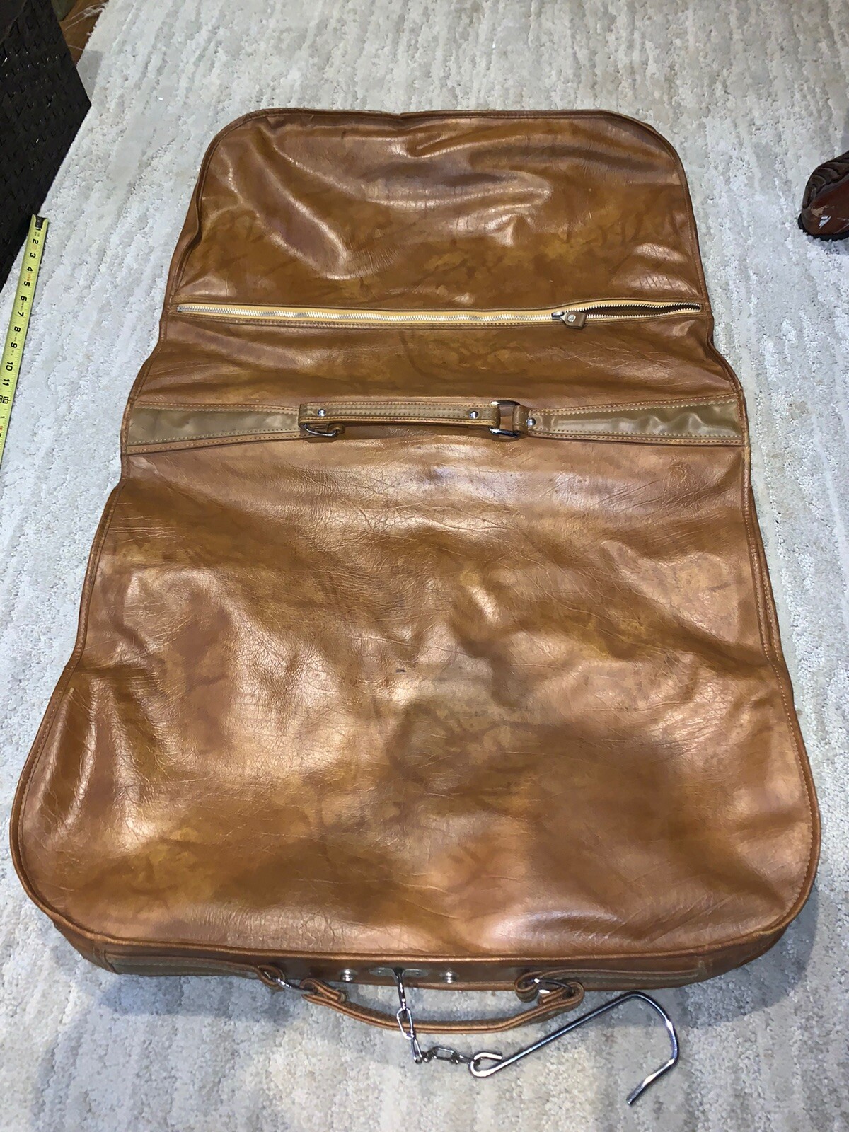 Vintage American Tourister Luggage Garment Suit Bag Leather Brown eBay