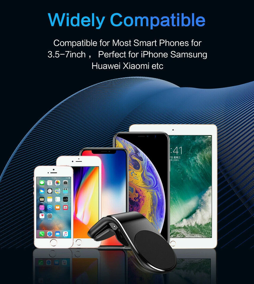 2 Pack GPS Magnetic Air Vent  Car Phone Holder Mount  for iPhone 11 Pro Max XR X - Image 4 of 4