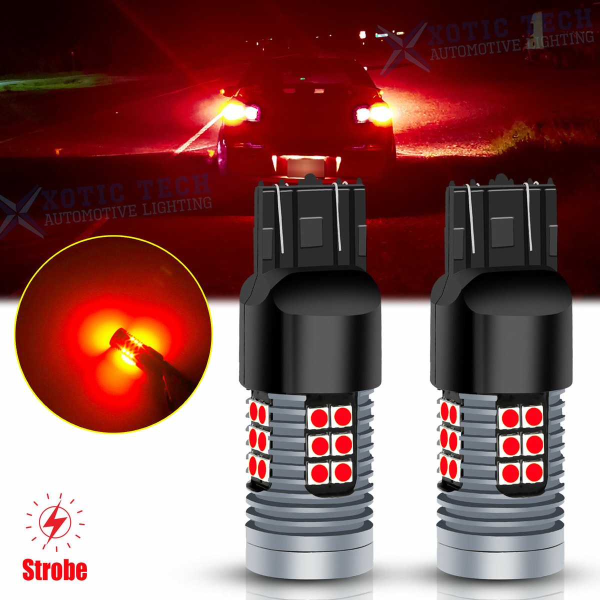 For Mitsubishi Lancer Evo 08-17 LED Strobe Blinking Bulbs