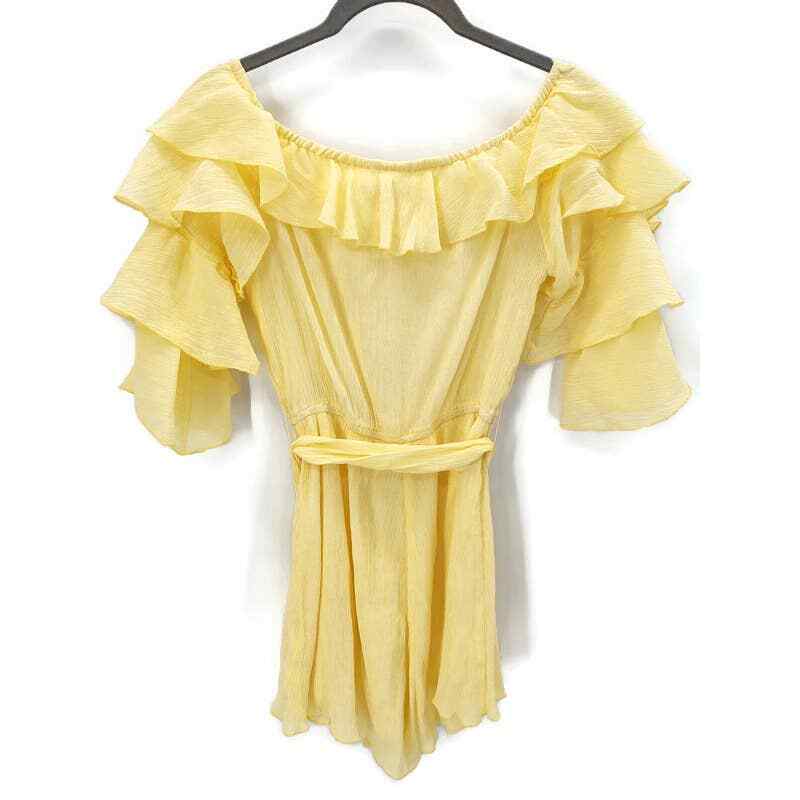 yellow ruffle romper