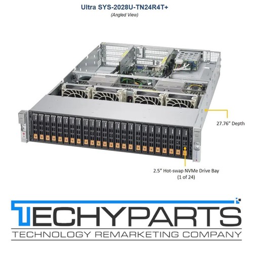 Supermicro SYS-2028U-TN24R4T+ 2xE5-2640v4 2.4GHz 128GB RAM 24xBay NVMe 2U Server - 第 1/4 張圖片
