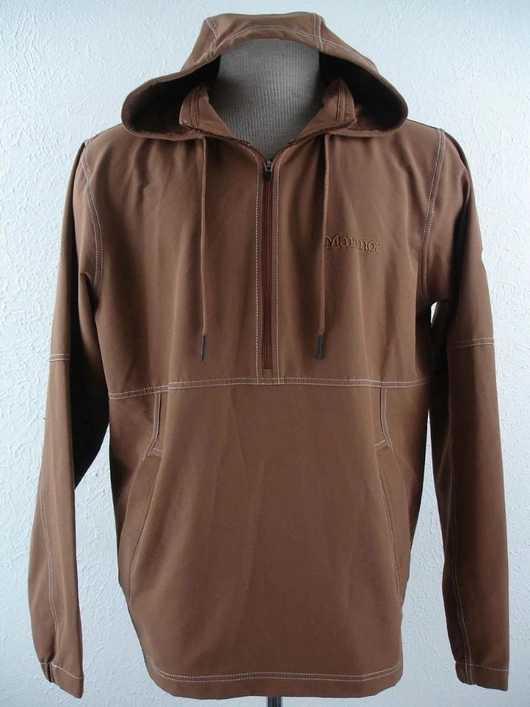 Men's sz M Marmot Andino Pullover Hoodie Jacket Stretch Kangaroo Pocket Hiking