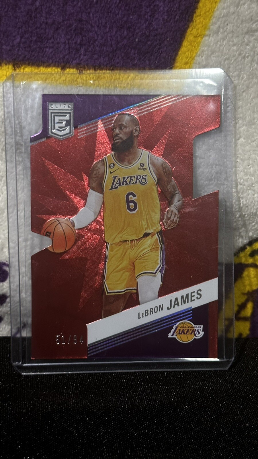 2022-23 Panini Donruss Elite LEBRON JAMES Red Aspirations Die-Cut Lakers /94