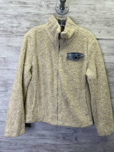 Pendleton Sherpa Jacket Womens M Oatmeal Deep Pile Full Zip Sweater - Picture 2 of 15