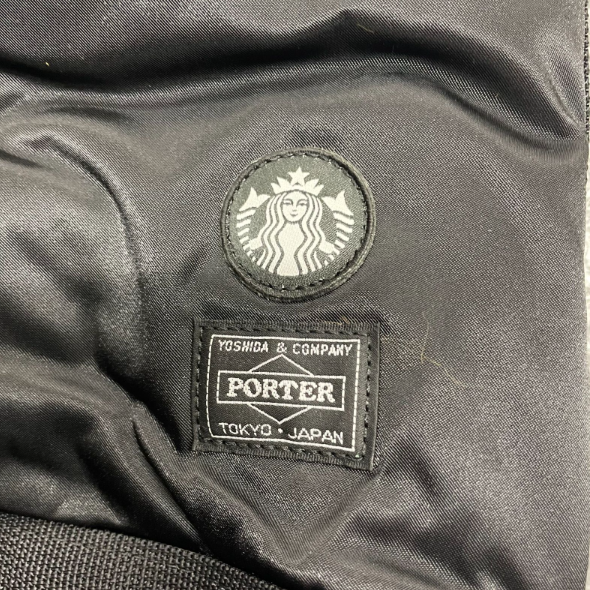 Starbucks Japan x PORTER Coffee Bean Shape Drum Bag Black L Starbucks Japan x PORTER Coffee Bean Shape Drum Bag Black L