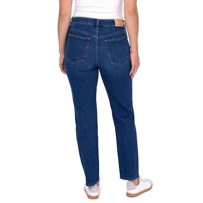 Jeans Seven7 Donna Vita Alta Slim Dritto | Taglia 16 Blu Betulla | Nuovo Con Etichette