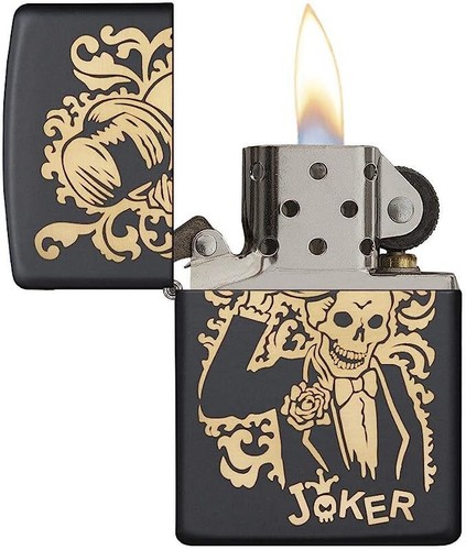 Zippo Joker Pocket Lighter, Black Matte Joker, One Size (S1) - Picture 3 of 3