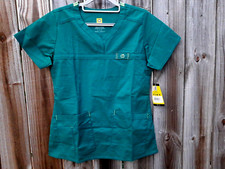 Ladies WonderWink Wonderflex Patience Scrub Top  HUNTER GREEN Small NWT