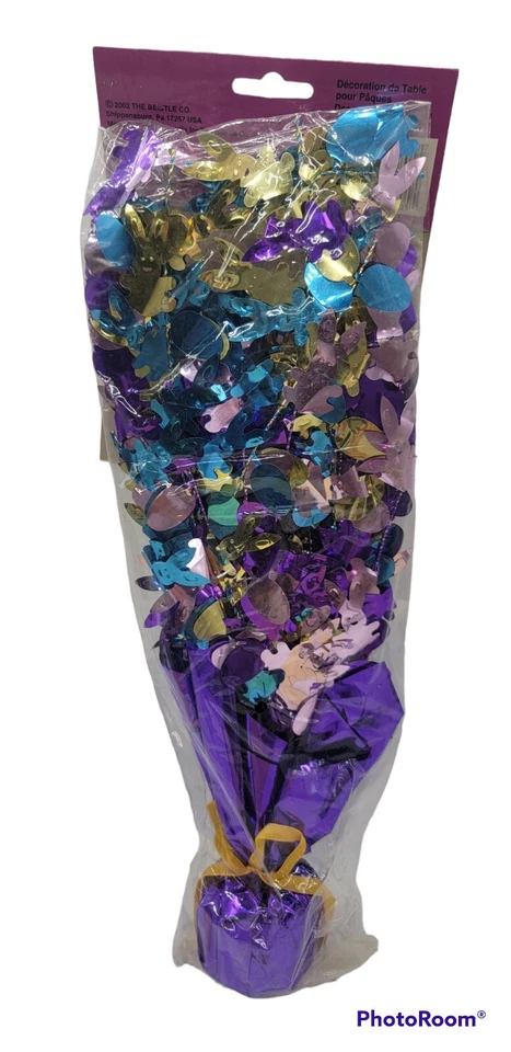 NEW Beistle Easter Bunny & Egg Gleam 'N Burst Centerpiece 15" Tall - Image 3 of 3