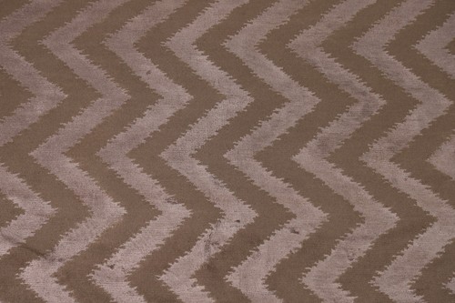 Authentic Hand-Knotted Nepalese Indian Chevron Rug 6x9 ft Carpet - Picture 5 of 19