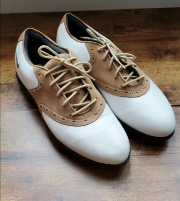Nike White and Brown Athletic Shoes Classic Saddle Design s-l400.jpg main image 2
