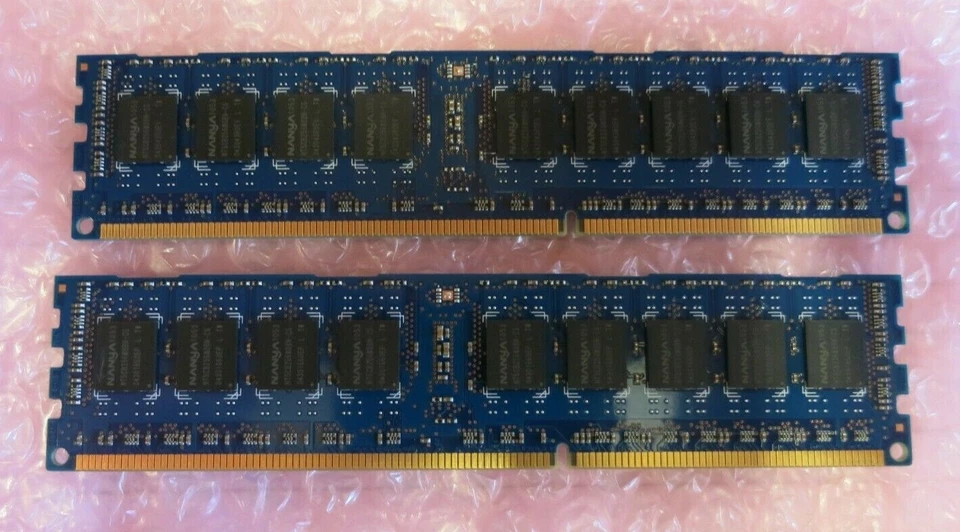 Nanya NT4GC72B8P0NL-CG 8GB 2x4GB PC3-10600 DDR3-1333MHz ECC CL9 240P DIMM Memory - Image 2 of 3