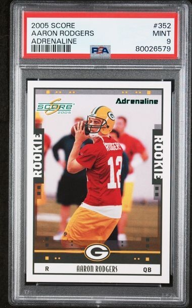 2005 Score Aaron Rodgers #'d/399 PSA 9 MINT ROOKIE RC Parallel LOW POP 27 Packer