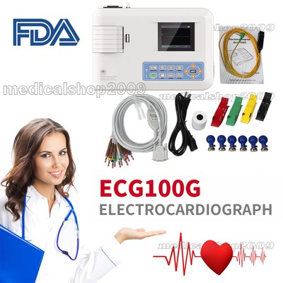 NEW CONTEC Portable ECG Machine EKG Monitor electrocardiograph Printer ECG100G
