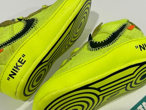 BABY THE 10: OFF-WHITE NIKE AIR FORCE 1 CB VOLT NEON BLACK CONE BV0854-700 3C 3 - Picture 2 of 10