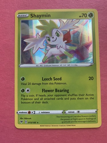 Pokémon TCG Shaymin Vivid Voltage 015/185 Holo Rare Near Mint