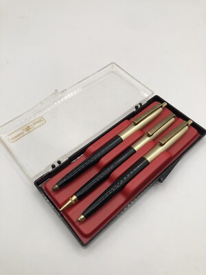 Vintage Remmie Arnold Set Of 3 Pens: 2 Ballpoint & 1 Mechanical Pencil w Box USA