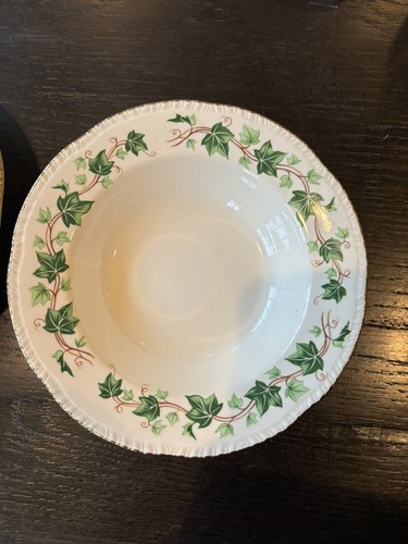 Homer Laughlin Green Ivy Liberty Pair Of Rimmed Soup Bowls - Picture 2 of 6