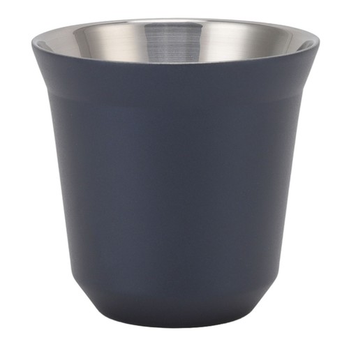 (Dark Blue 80ml)304 Stainless Steel Coffee Mug Double Walled Insulated JY