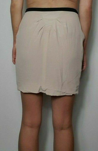 🦄Viktor & Rolf Size 40 UK 6 8 Pink Beige Black Silk Mini/Short Skirt Designer - Picture 5 of 12