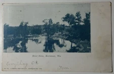 1906 River Scene Kewaunee, Wisconsin PC Kewaunee County