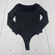 Women s Square Neck Long Sleeve Bodysuit Size Medium
