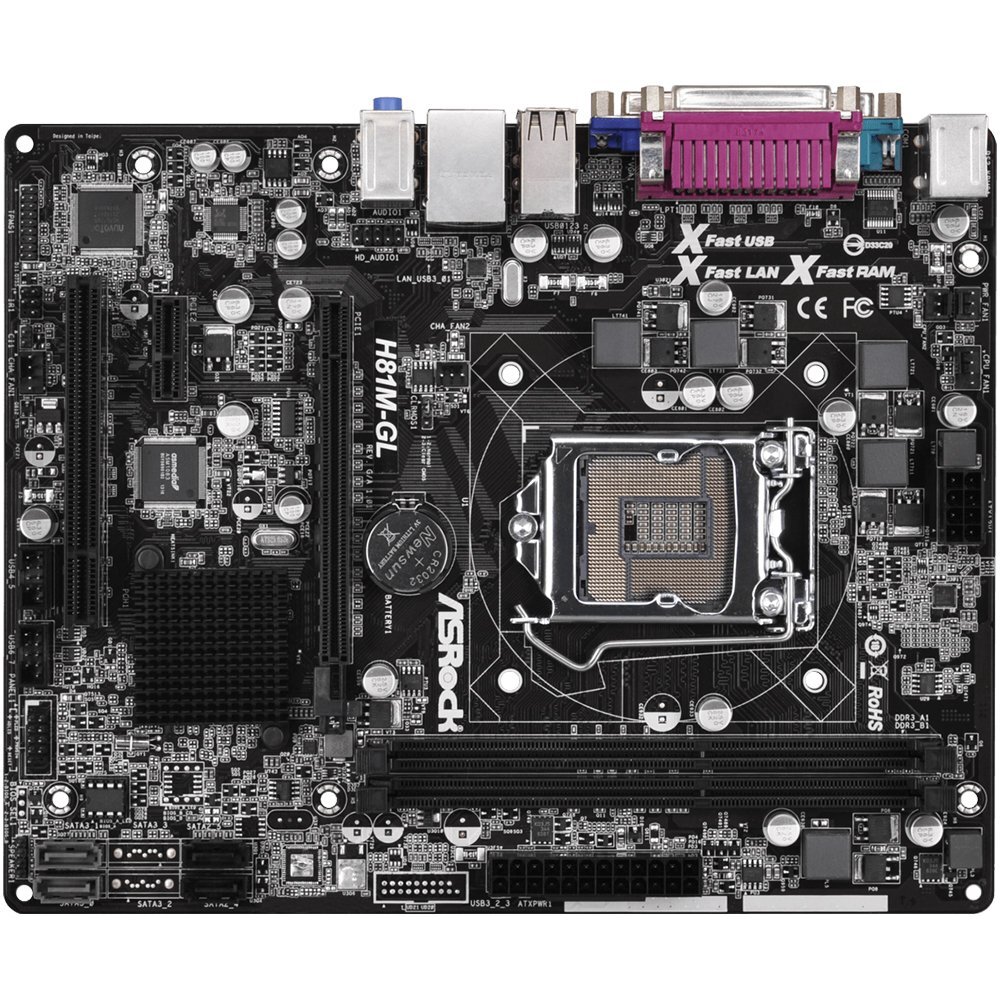 ASROCK H81M-GL Motherboards Intel H81 DDR3 LGA 1150 Micro ATX