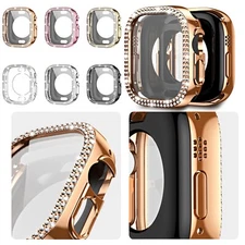 For Apple Watch Screen Protector Series 10-4 SE Ultra2/1 Bling Bumper Face Cover
