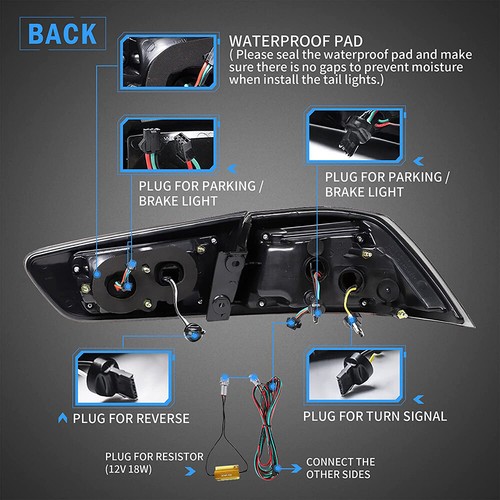 VLAND Rear Tail Lights For Mitsubishi Lancer & EVO X 08-20 w/Startup Sequential - Picture 7 of 12