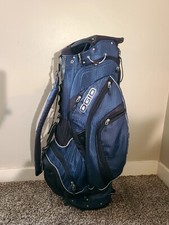 OGIO Assassin Ultralite 14-Way Golf Cart Bag W/ Strap Rain Cover Blue Preowned