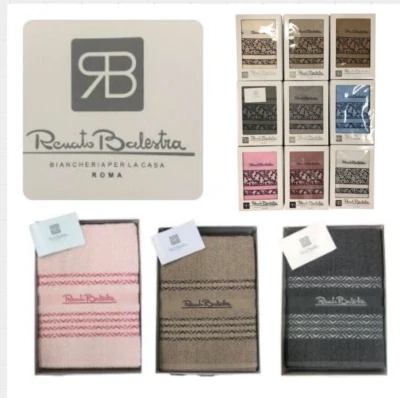 COPPIA-ASCIUGAMANI- RENATO BALESTRA-SET 1viso+1ospite 100%COTONE DIVERSI DISEGNI