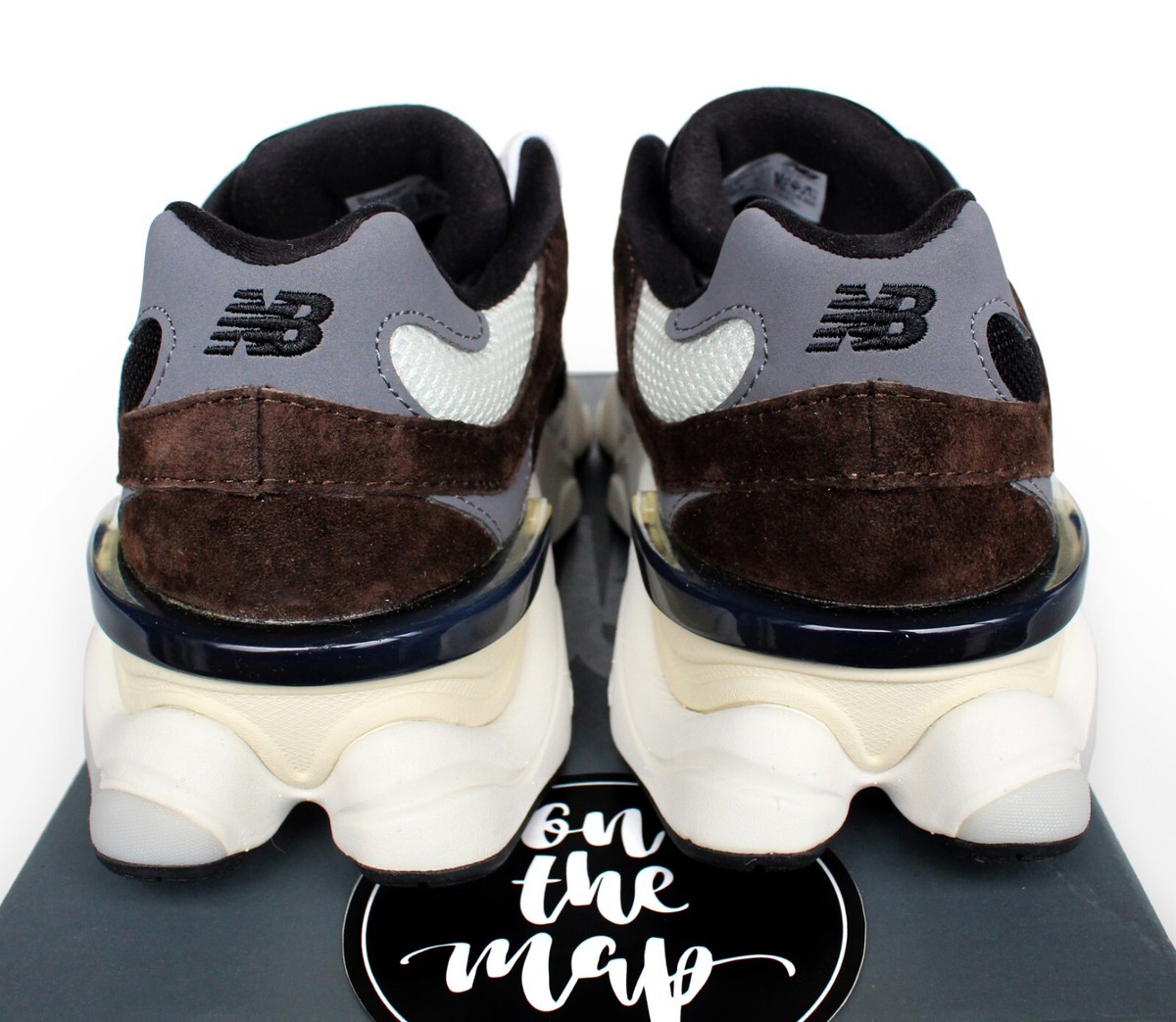 New Balance 9060 Dark Brown Black Grey Suede UK 10.5 US 11 EUR 45