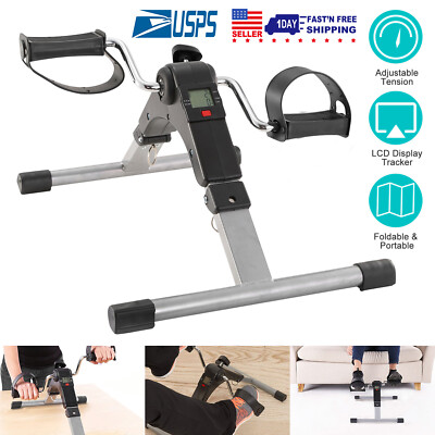 Foldable Exercise Pedal Mini Stepper Cycle Bike Fitness Aerobic Trainer Home LCD