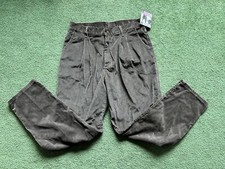 Vintage Ladies Lee  s Misses Pleated Corduroy Jeans Pants New