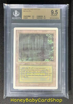 Bayou 【3ED】 MTG 3rd Edition Revised 1994 Bayou BGS 9.5Q++ (TRUE QUAD++) GEM