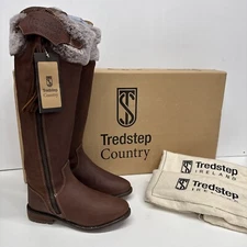 Tredstep Shannon FUR H2O  Size 9.5 - 10 US Calf SLIM Height REG MAHOGANY NWB