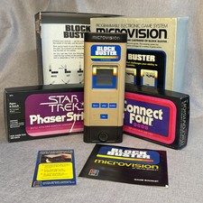 Vintage 1979 Milton Bradley Microvision Handheld 3 Games Boxed Set!! image