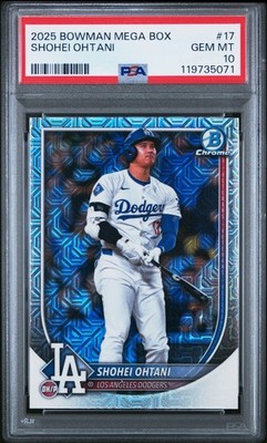 PSA 10 SHOHEI OHTANI 2025 Bowman Mega Box Chrome #17 LA DODGERS