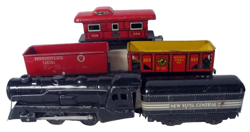 Vintage MARX O-Gauge Pressed Steel New York Central Wind Up Train Set