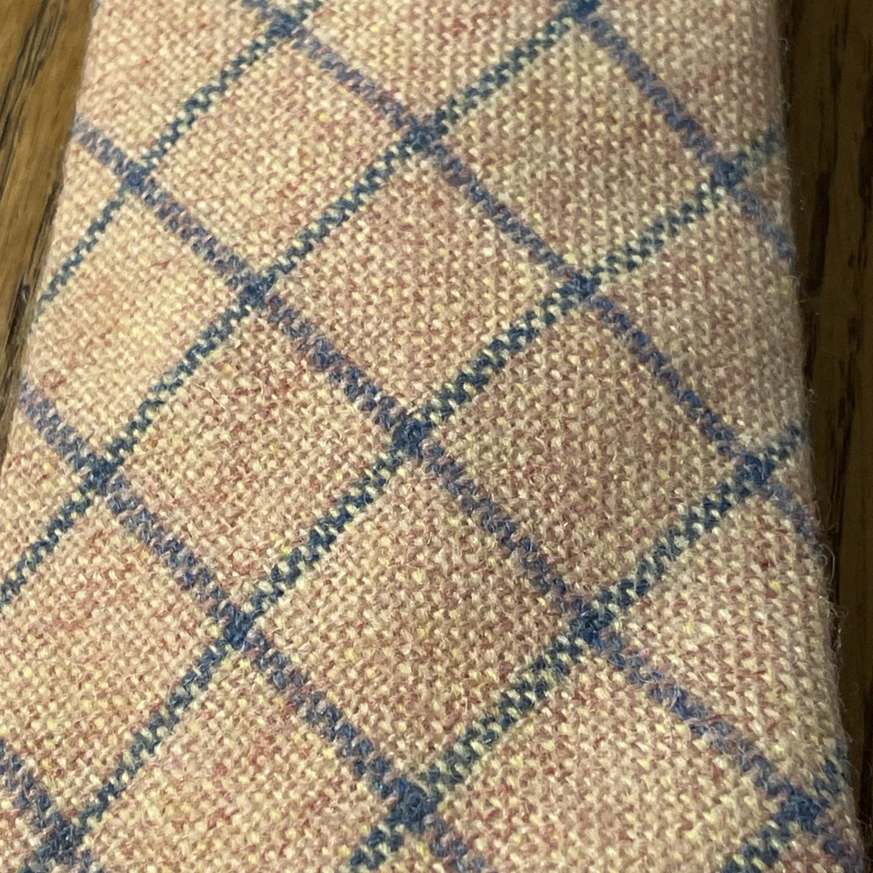 Corbata vintage usada en excelente estado Paul Stuart rosa argyle caja 100 % lana hecha en Escocia Foto 4 de 4