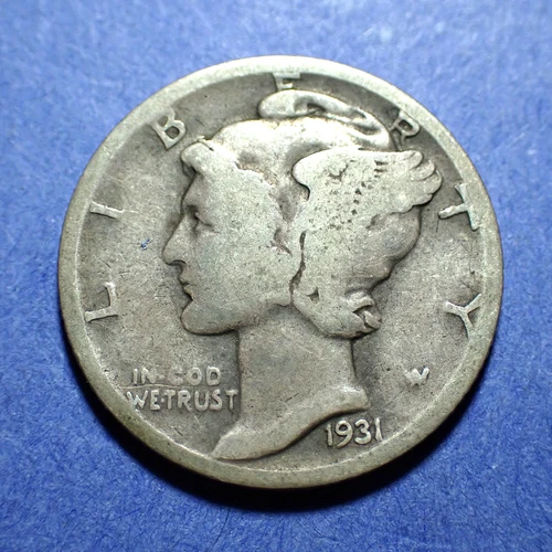 1931-D Mercury Dime  VG