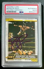 Bronson Reed Signed 2021 Topps WWE NXT Trading Card 49 Autograph PSA DNA Slabbed