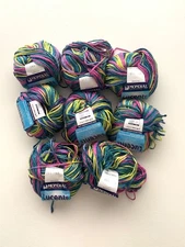 Mondial Lucente Yarn Lot 8 Skeins Cotton Viscose Italy