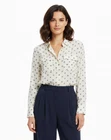J. Crew Women's Long Sleeve Polka Dot Button Up Blouse Size M