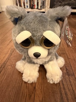 Feisty Pets Sammy Suckerpunch 9  Gray Dog Plush Evil Grin Plush Stuffed Husky P2