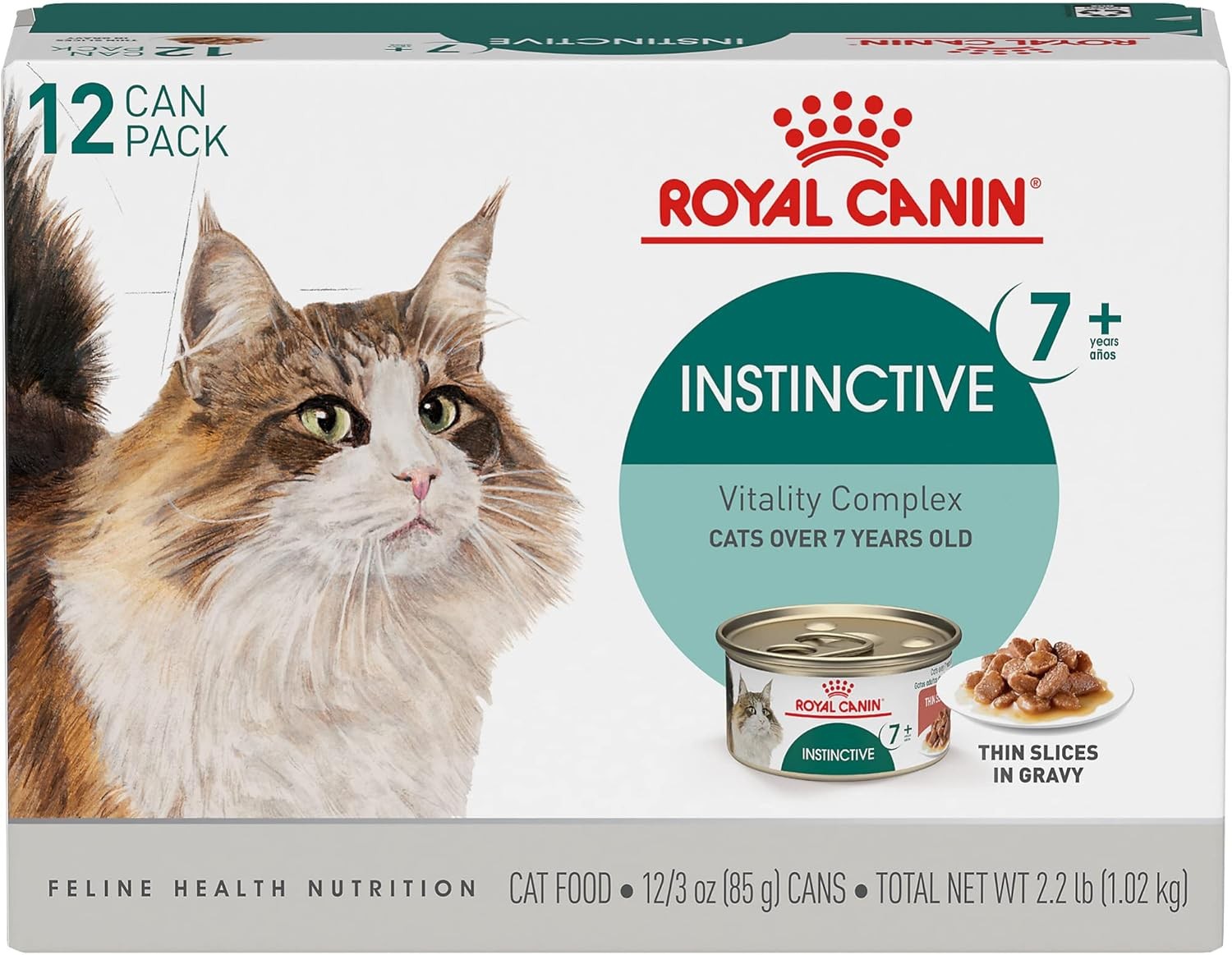 Royal Canin Instinctive 7+ Years Thin Slices in Gravy 3 Ounce (Pack of 12)