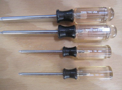 Sears CRAFTSMAN Screwdriver Set 4 pcTorx  T15 T20 T25 T30 Driver Set Opened